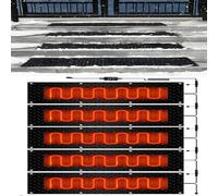 HEHEH Tapis de Fonte de Neige - Tapis d'entrée antidérapant en Caoutchouc for escaliers, Portes et allées extérieurs(30x150cmx5Pcs)