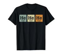 Hehehe Tableau périodique des éléments Biologie Amoureux de la Science T-Shirt Graphique avec Valeur, Homme, Noir, XL