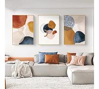 HEHGVCF Lot de 3 posters abstraits en marbre, images murales dorées, posters muraux modernes pour salon, chambre à coucher, sans cadre (A,50 x 70 cm)