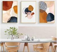 HEHGVCF Tableaux muraux pour salon - Ensemble de posters en marbre - Géométrie abstraite - Colorée - Géométrie abstraite - Décoration murale - Toile - Sans cadre (géométrie B, 30 x 40 cm)
