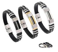 Hehimin Oveallgo Sugarfirm Titanion Wristband, Reyneey Sugarfirm Elite Titanion Wristband, Titanium Magnetic Bracelet, Adjustable Magnetic Bracelet for Women Men (3pcs)