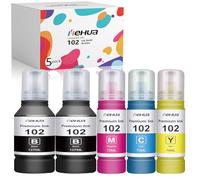 hehua Encre 102 Multipack Compatible pour Epson Ecotank 102 Cartouche 2865 | Compatible pour Epson Ecotank ET-2865 Cartouche ET-2850 ET-3850 ET-4750 ET-4750 ET-1810 ET-4850 ET-2856 ET-2750 ET-15000