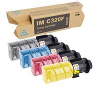hehua IM C320F Lot de 4 cartouches de toner compatibles avec Ricoh IMC320F 842726 842727 842728 842729 pour imprimante Ricoh IM C320F MC320FW PC375 BK/C/M/Y