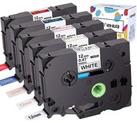 Hehua Lot de 5 rubans de satin compatibles avec Brother TZe-R231/R234/RE34/RN34/RW34 Impression dorée sur rouge/bleu marine/rose/blanc pour imprimante à ruban et ruban PT-D215e PT-D210 D400 D600 H100