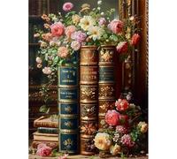 HEIBAGO Paysage Peinture par Numero Adulte, Livre Kits de Peinture, Fleuri Kit de Peinture à l'huile pour Débutants, Peintures Acryliques pour la Décoration de la Maison,30X40cm