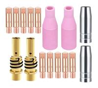HEIBTENY 15AK Kit de buses de torche de soudage pour MB15 MIG MAG Embouts en cuivre et laiton compatibles avec LUX Merkle GYS pour Metabo Telwin EWM 08 mm