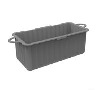 HEIBTENY à Gâteau en Silicone Rectangulaire 17,6x8,9 cm Antiadhérent(Gray) | Silicone alimentaire sûr, pour surface antiadhésive, parois lisses, pour idéal cakes et pains, vert gris