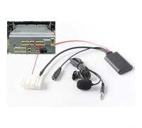 HEIBTENY Adaptateur audio AUX pour Toyota 2009-Up, lecteur de musique sans fil 28 broches avec microphone, kit d'appels mains libres, câble d'interface radio OEM Plug and Play, noir
