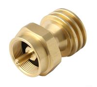 HEIBTENY Adaptateur de réservoir en laiton massif pour conversion de 0,5 kg à 9,1 kg, pour connecteur ACME mâle vers femelle POL pour barbecue, réchauds de camping, chauffages et fumoirs, valve