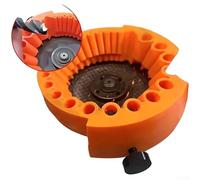 HEIBTENY Aiguiseur de foret électrique multifonction pour meuleuse d'angle, haut pour boîtier en plastique pour embouts de 3/32" à 1/2", design compact et portable pour atelier et (orange)