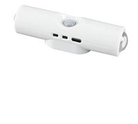 HEIBTENY Applique murale magnétique activée par le mouvement avec recharge USB et support autocollant, projecteur LED intelligent veilleuse pour couloir, chambre et utilisation en intérieur (trois