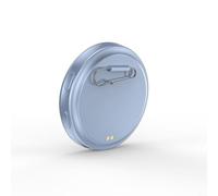 HEIBTENY Badge cyber intelligent HD 4,3 cm compatible Bluetooth 6.0, batterie longue durée de 30 heures, prend en charge les images, vidéos, GIF pour affichage électronique DIY (bleu)