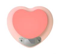 HEIBTENY Balance de cuisine numérique, 5 kg, précise, rose, en forme de cœur LCD, avec écran LCD, pour la pâtisserie, la cuisine, les bijoux