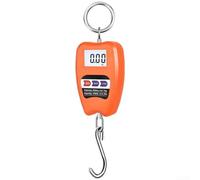 HEIBTENY Balance électronique portable à suspendre avec écran LCD, balance numérique à crochet pour bagages, usage industriel, prend en charge les unités kg/lb/N, orange (orange)