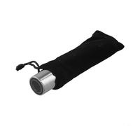 HEIBTENY Barre de diapositive en acier inoxydable pour guitare hawaïenne Dobro Lap Pedal Steel avec pochette et 3 médiators en métal Argenté/(A)