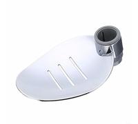 HEIBTENY Barre de douche solide pour salle de bain, cuisine, grand porte-savon chromé 25 mm, barre de douche, porte-savon pratique pour salle de bain