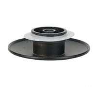 HEIBTENY Bonde de lavabo en laiton noir mat avec bouton poussoir clic-clac pour lavabo de salle de bain, diamètre 66 mm, filetage M8, joint d'étanchéité inclus (39 mm)
