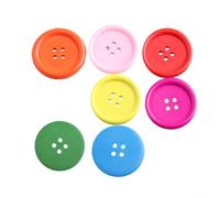 HEIBTENY Boutons ronds colorés à 4 trous pour couture, travaux manuels, scrapbooking, décoration, projets de bricolage sur chemises, jeans, vestes, attaches en plastique lavables, tailles assorties