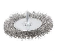 HEIBTENY Brosse métallique de 10,2 cm pour perceuse, 0,3 mm de diamètre avec tige de 6 mm pour enlever la peinture de la rouille et les bavures sur bois métallique