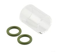 HEIBTENY Buse de verre transparent TIG pour torche de soudage WP9/17/18/20/26, consommables de lentille à gaz avec joints toriques, visualisation claire du flux d'argon (n° 10)