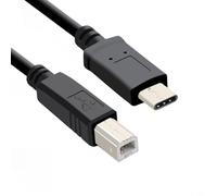 HEIBTENY Câble d'imprimante USB C vers USB B pour adaptateur OTG pour scanner HP pour Canon Câble de données en cuivre haute vitesse pour impression de téléphone portable Noir Mètre (3 mètres)
