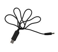 HEIBTENY Câble USB Boost 5 V vers 12 V, convertisseur d'alimentation DC 5,5 x 2,1 mm, pour routeur et appareils de voiture, ligne de charge noire de 0,9 m avec sortie 9 V/12 V (9 V)