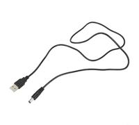 HEIBTENY Câble USB Boost 5 V vers 12 V, convertisseur d'alimentation DC 5,5 x 2,1 mm, pour routeur et appareils de voiture, ligne de charge noire de 0,9 m avec sortie 9 V/12 V (5 V)