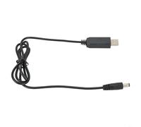 HEIBTENY Câble USB Boost 5 V vers 12 V, convertisseur d'alimentation DC 5,5 x 2,1 mm, pour routeur et appareils de voiture, ligne de charge noire de 0,9 m avec sortie 9 V/12 V (12 V)