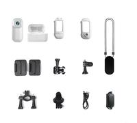 HEIBTENY Caméra d'action ultra grand angle 4K HD avec étui de charge, design POV portable, écran LCD de 3,7 cm, autonomie prolongée de la batterie avec cellule de caméra de 450 mAh et station