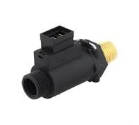 HEIBTENY Capteur de débit d'eau de chaudière en laiton 125-250 V 16-22 A Contrôle précis du débit compatible avec quatre systèmes de chauffage principaux Installation facile Noir