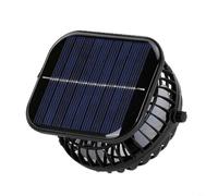 HEIBTENY Capuchon de ventilateur solaire de rechange, rechargeable par USB avec réglage à 3 vitesses, accessoire de refroidissement portable, pour chapeaux d'extérieur, matériau PP noir léger, 6 x 7