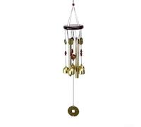 HEIBTENY Carillon à Vent Métal 65cm pour bois Massif Jardin Carillon à | Tubes mÃ©tal accordÃ©s, pour bois massif, son harmonieux, 65cm hauteur, artisanat pour fait main