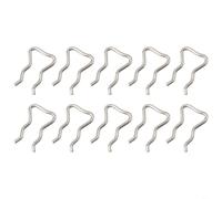 HEIBTENY Clip d'injecteur diesel en acier inoxydable - Clips d'injecteur de carburant - Clips de tuyau de retour de carburant - 10,5 x (7,5 - 7,8) x 1,4 mm - Argent