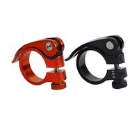 HEIBTENY Collier de serrage de tige de selle 318 mm 349 mm en alliage d'aluminium anodisé à dégagement rapide pour VTT, vélo de route, pièces de cyclisme légères avec verrouillage sécurisé (titane