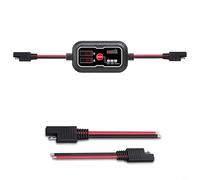 HEIBTENY Contrôleurs de charge solaire MPPT 10 A, écran LCD 12 V avec connecteur SAE pour système de régulateur de batterie au lithium scellé à cycle profond AGM