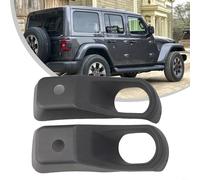 HEIBTENY Coque de phare antibrouillard avant pour Jeep Wrangler pour JL 2018-2026 - Lampe de brouillard en ABS noir pour moulure de garniture de lunette, remplacement direct gauche et droite (avec