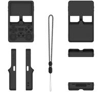 HEIBTENY Coque de protection en silicone pour console R36S Plus, résistante à la poussière, aux chocs, souple avec découpes précises, accessoire de jeu léger pour appareil portable, noir (C66 noir)