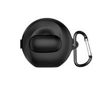 HEIBTENY Coque de protection en silicone pour Soundcore V40i - Résistante aux chocs et aux rayures - Avec crochet - Souple et résistante aux rayures - Pochette de voyage légère (noir)