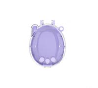 HEIBTENY Coque de protection rigide transparente en polycarbonate pour console de connexion Tamagotchi - Protection contre les rayures, la poussière et les chutes - Avec cordon de serrage - Violet
