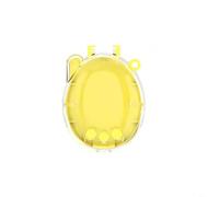 HEIBTENY Coque de protection rigide transparente en polycarbonate pour console de connexion Tamagotchi - Protection contre les rayures, la poussière et les chutes - Avec cordon de serrage (jaune)