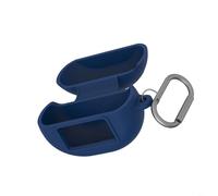 HEIBTENY Coque en silicone pour écouteurs TOZO NC2O Pro, coque de protection NC20 avec mousqueton crochet, protection anti-chocs, découpe précise (bleu)