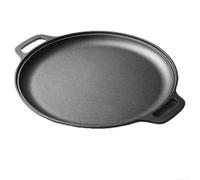 HEIBTENY Crêpière Induction 35cm Fonte Naturelle Antiadhésive | Fonte épaisse, rétention chaleur optimale, double oreille, revêtement , induction compatible(28cm)