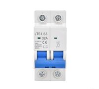 HEIBTENY Disjoncteur CC 1000 V 2 pôles pour protection solaire photovoltaïque sur rail DIN Interrupteur de surcharge pour réseaux photovoltaïques Disponible en 6 A à 63 A (32 A)