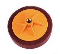 HEIBTENY Disque de polissage éponge de 15,2 cm pour filetage M14 pour voiture, polissage, cire, pierre, bois, métal, meubles, grain moyen fin, tampon de restauration compatible avec meuleuse d'angle