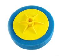 HEIBTENY Disque de polissage éponge de 15,2 cm pour filetage M14 pour voiture, polissage, cire, pierre, bois, métal, meubles, grain moyen fin, tampon de restauration compatible avec meuleuse d'angle