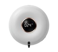 HEIBTENY Distributeur de savon en mousse mural 280 ml rechargeable automatique avec pompe mains libres avec affichage de la température pour cuisine salle de bain