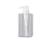 HEIBTENY Distributeur de savon moussant rechargeable pour shampooing, douche, savon liquide pour les mains, salle de bain, cuisine, hôtel et usage commercial (blanc)