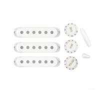 HEIBTENY Ensemble de housses de micros de guitare 48/50/52 mm avec boutons et embouts pour pièces de guitare électrique, comprend des commandes de tonalité du volume, un interrupteur, une pointe de