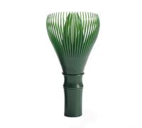 HEIBTENY Ensemble fouet à thé en plastique avec support en ABS pour thé vert, café, chocolat chaud, gadget de cuisine léger et portable pour la maison et le bureau (vert)