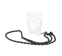 HEIBTENY Étui de protection transparent pour Fujifilm Instax Mini EVO Cinema, coque de protection rigide en polycarbonate avec cordon de suspension, coque de protection contre les chutes avec bouton